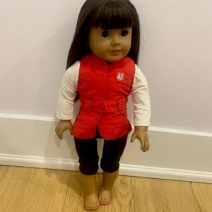 American Girl with earrings